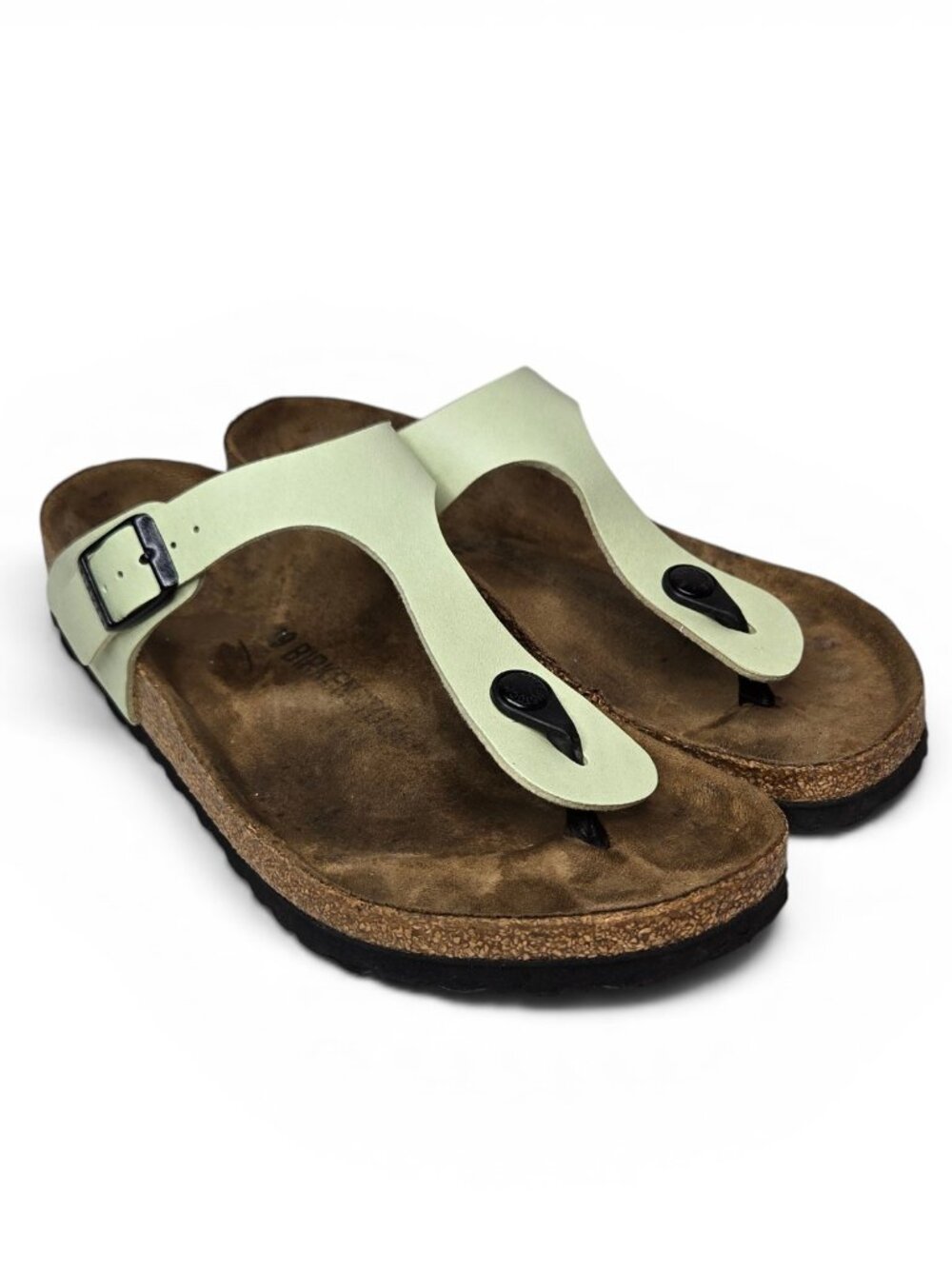 Birkenstock Gizeh Birko Flor Thong Sandals Womens Pastel Green Summer‎ W8-8.5